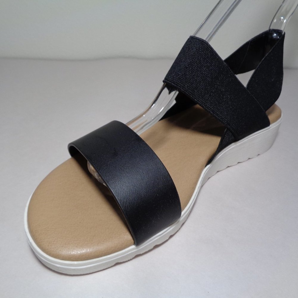 Kensie Size 9 M EVERLEE Black New Wedge Sandals - Picture 6 of 13